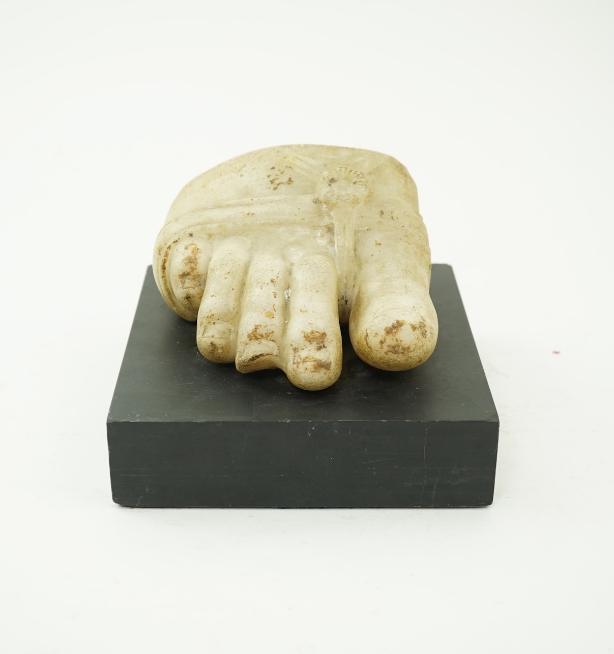 A Roman marble foot fragment, probably 2nd century AD